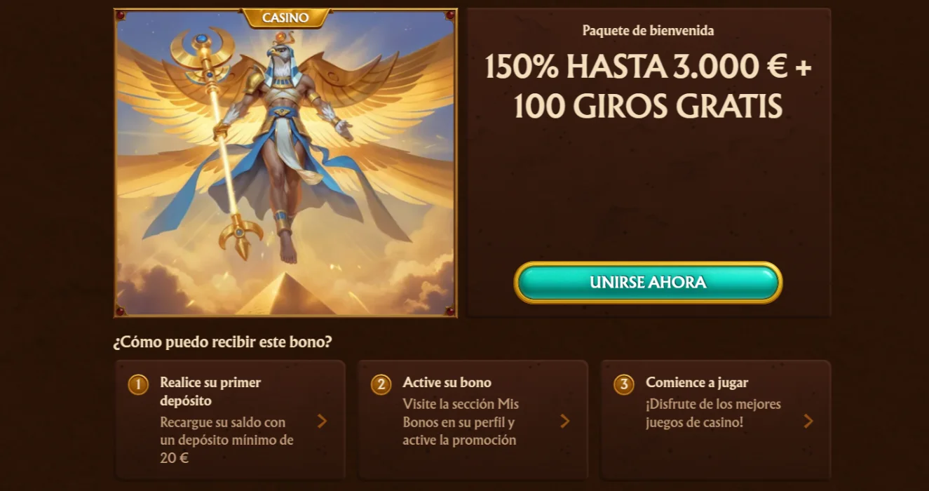 Bono de bienvenida de Amunra Casino