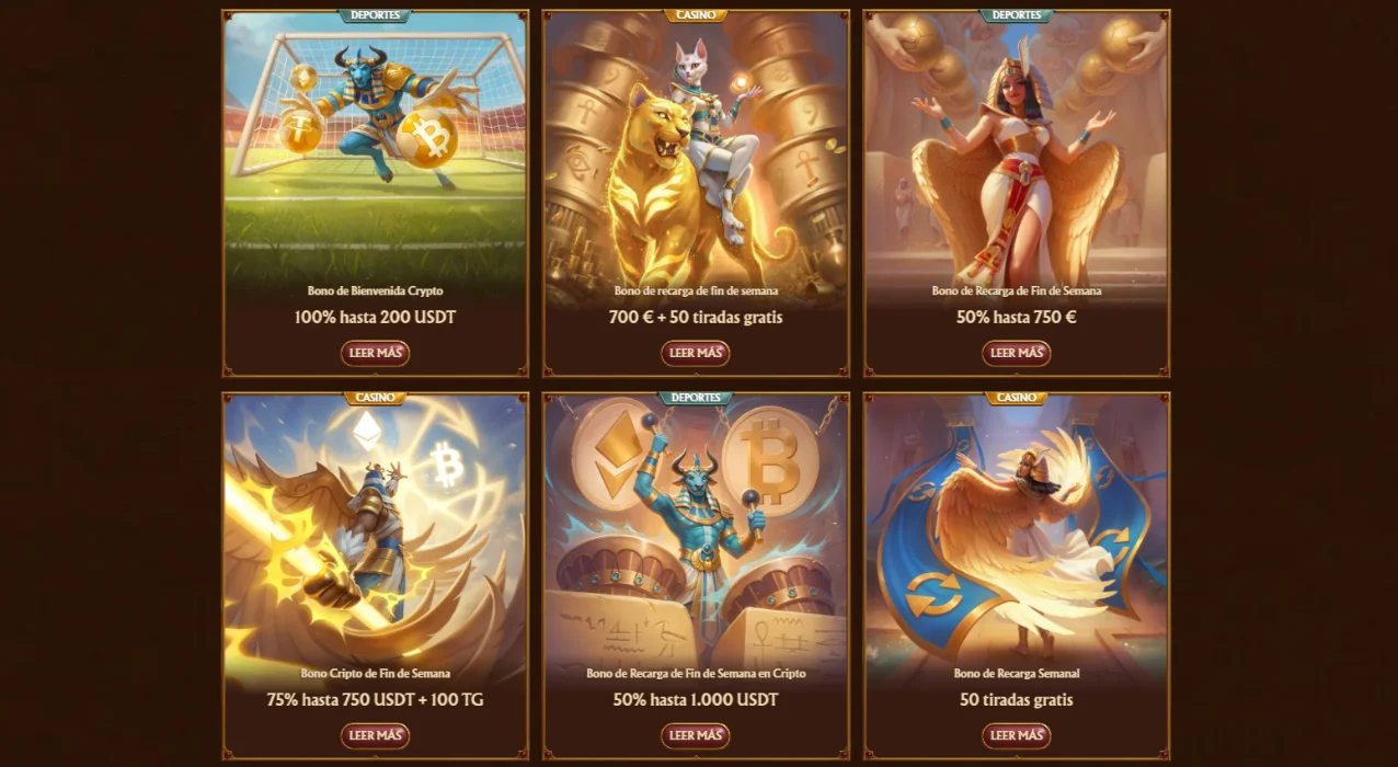 Promociones y bonos deportivos de Amunra Casino